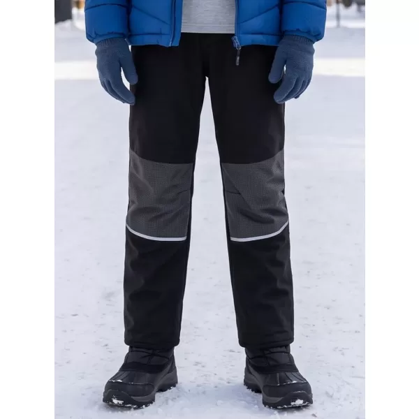  Dječje tople softshell hlače ALPINE PRO HERGO CRNA 