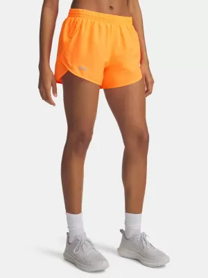 Ženske kratke hlače UNDER ARMOUR FLY BY 3 SHORTS 1382438-824 NARANČASTA