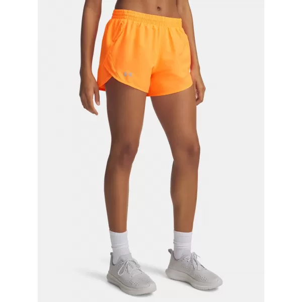  Ženske kratke hlače UNDER ARMOUR FLY BY 3 SHORTS 1382438-824 NARANČASTA 