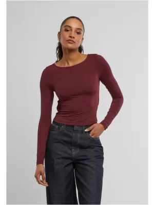 Ženska majica kratkih rukava URBAN CLASSICS TB7721 TREŠNJA