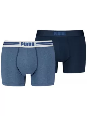 Muške bokserice PUMA MEN EVERYDAY PLACED LOGO BOXER 2P 93847604 SVIJETLOPLAVI MELANGE