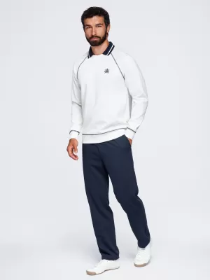 Muški sweatshirt OMBRE OM-SSNZ-0269 PRLJAVO BIJELA