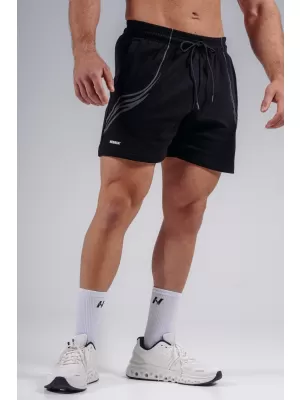 Prevelike kratke hlače za trening NEBBIA PRIMAL 876 CRNA
