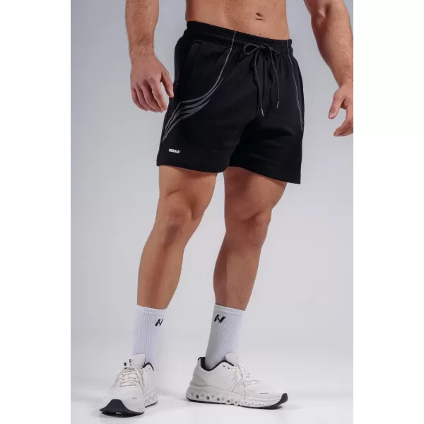  Prevelike kratke hlače za trening NEBBIA PRIMAL 876 CRNA 