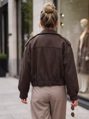 Ženski kaput DSTREET TY6026 SMEĐA