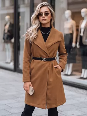Ženski kaput DSTREET NY0641 KARAMELA