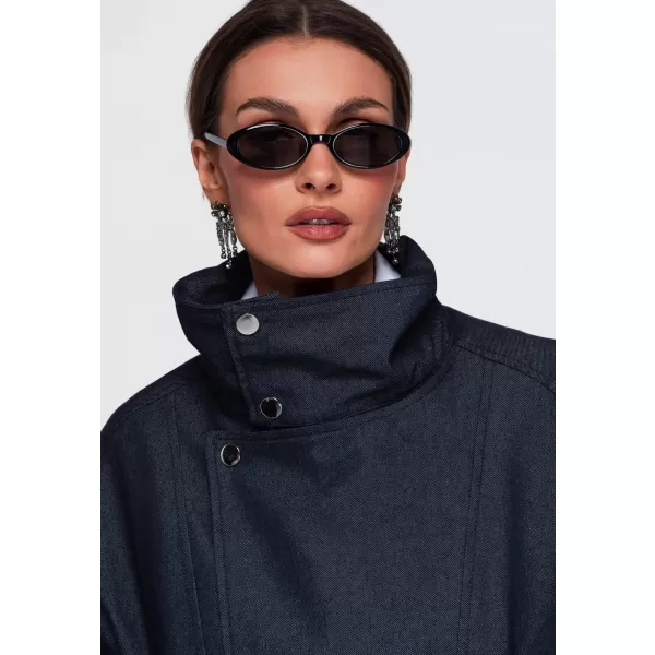  Ženska jakna OMBRE OW-JALP-0137 TAMNOPLAVA 