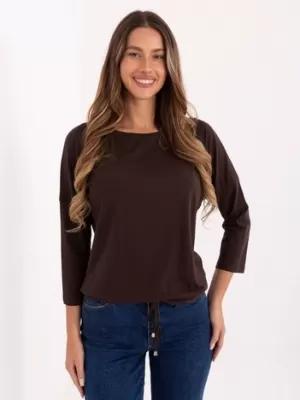 Ženska bluza BASIC FEEL GOOD RV-BZ-4691.40P TAMNO SMEĐA