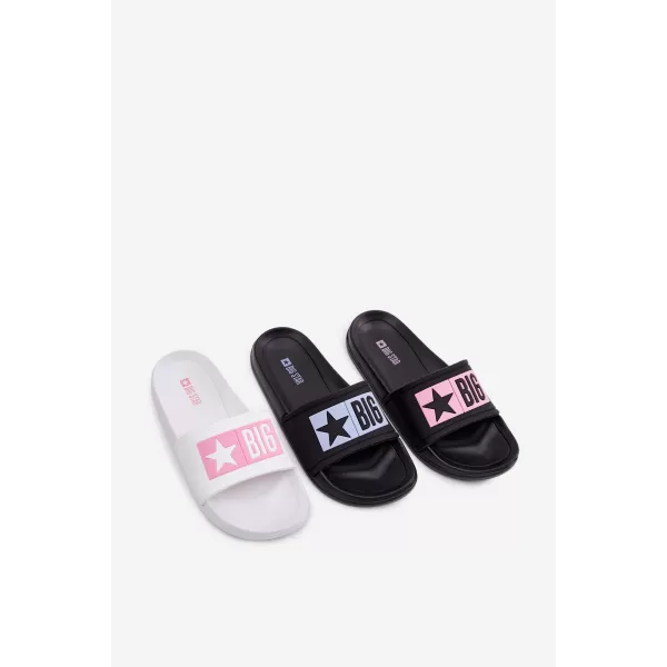  Dječje papuče BIG STAR SHOES TT374A002 RUŽIČASTO/BIJELO 