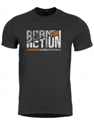 Muška majica kratkih rukava PENTAGON AGERON BORN FOR ACTION K09012-BA CRNA