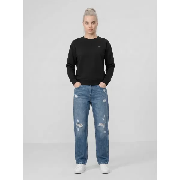  Ženski sweatshirt 4F WMM00TSWSF2534 DUBOKA CRNA 