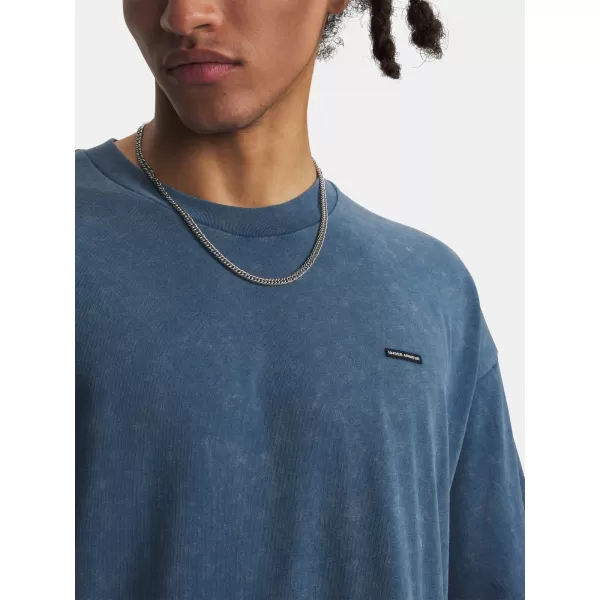  Muška majica kratkih rukava UNDER ARMOUR UA M HW OS LOGO WASH SS 1389147-498 PLAVA 