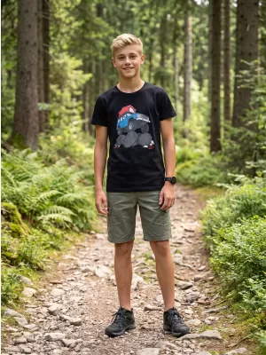 Dječja majica ALPINE PRO ECOMO 4 CRNA VARIJANTA KOM