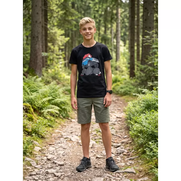  Dječja majica ALPINE PRO ECOMO 4 CRNA VARIJANTA KOM 