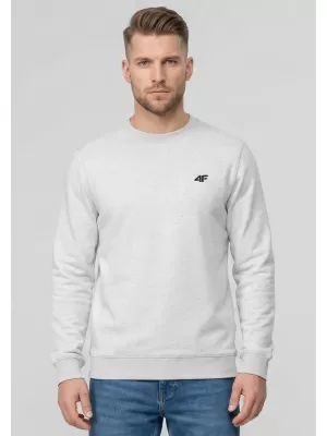 Muški sweatshirt 4F WMM00TSWSM2549 HLADNI SVIJETLO SIVI MELANGE