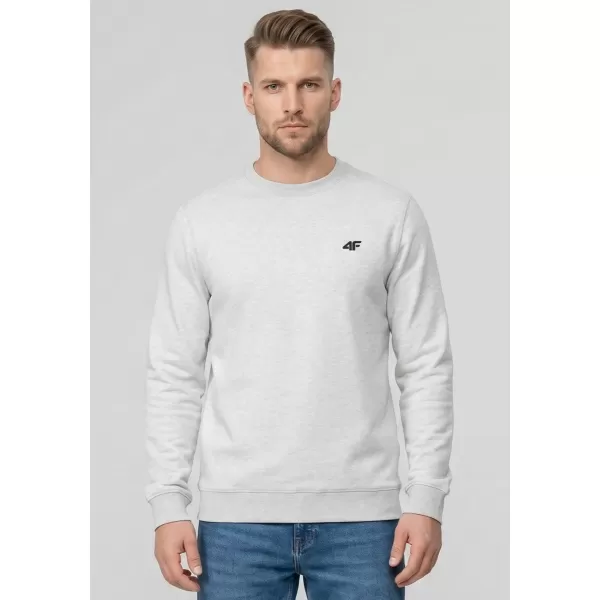  Muški sweatshirt 4F WMM00TSWSM2549 HLADNI SVIJETLO SIVI MELANGE 