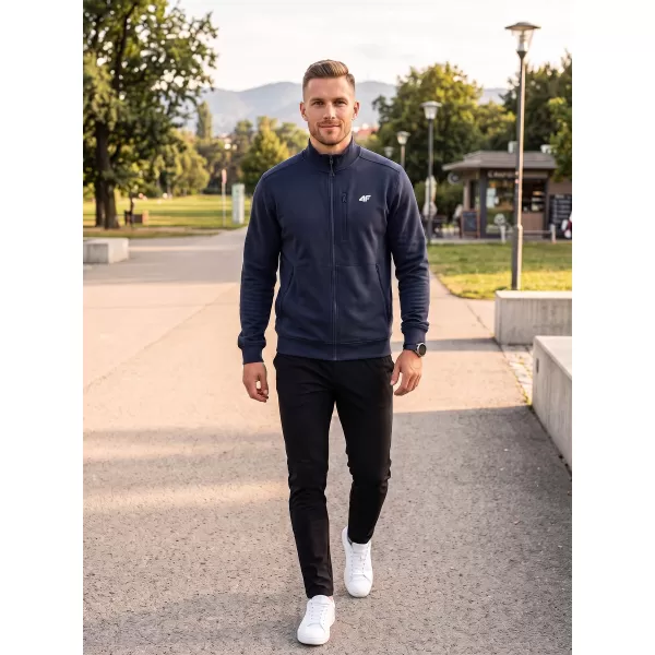  Muški sweatshirt 4F WMM00TSWSM2547 NAVIKE 