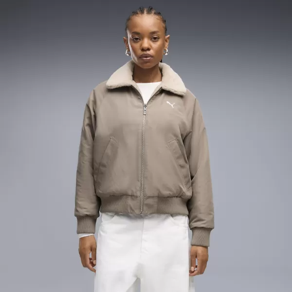  Ženska jakna PUMA REVERSIBLE BLOUSON HIGH LOFT LINING JACK 69456681 MIŠJE SIVA 