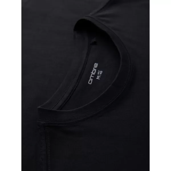  Muška majica kratkih rukava OMBRE OM-TSPT-0286 CRNA 