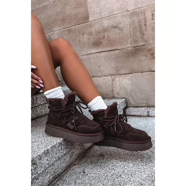  Ženski snjegovići BIG STAR SHOES UU274316 SMEĐE/BEŽ SJENE 