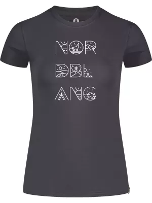 Ženska majica kratkih rukava NORDBLANC RESCUE NBSLT8178 SIVA