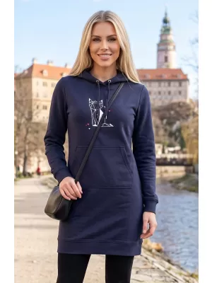 Ženska produžena majica ALTISPORT ALW091419 TAMNOPLAVA