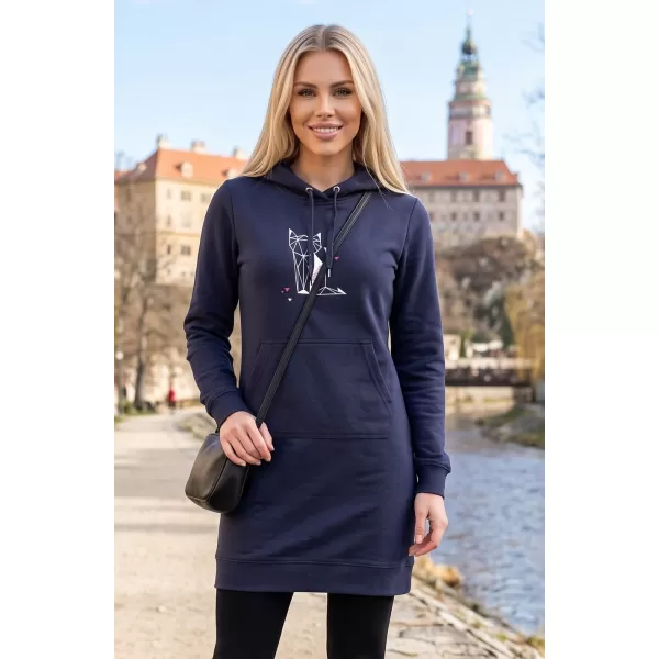  Ženska produžena majica ALTISPORT ALW091419 TAMNOPLAVA 