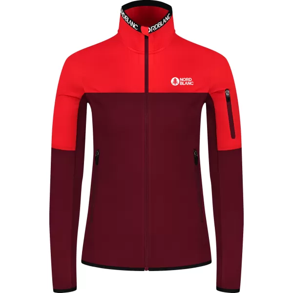 Ženska powerfleece majica NORDBLANC IDOL NBSFL8337 TAMNOCRVENA 