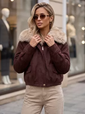 Ženska jakna DSTREET TY5699 TAMNOCRVENA