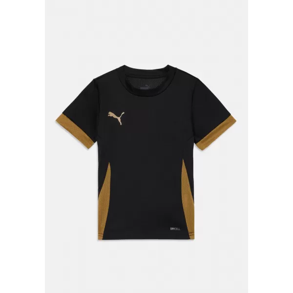  Dječja sportska majica PUMA TEAMGOAL MATCHDAY JERSEY JR 70574828 PUMA CRNA/PUMA ZLATNA/MAT ZLATNA 