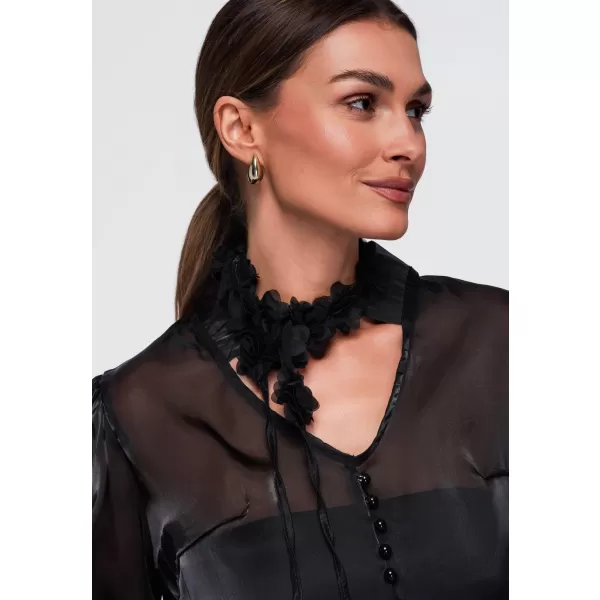  Ženska bluza OMBRE OW-TS-E0086 CRNA 