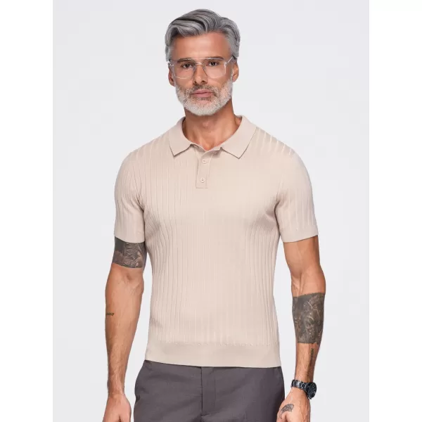  Muška polo majica OMBRE OM-POSS-0180 BEŽ 