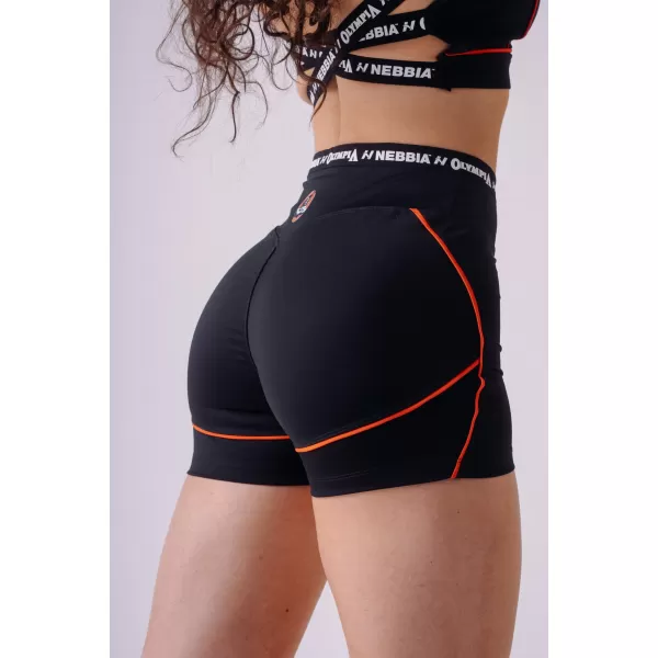  Ženske kratke hlače NEBBIA OLYMPIA HIGH-WAIST 937 CRNA 