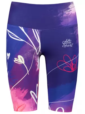 Ženske vrhunske tajice preko koljena (nove veličine) ALTISPORT VOJ/ALW083LEG06 LJUBIČASTA