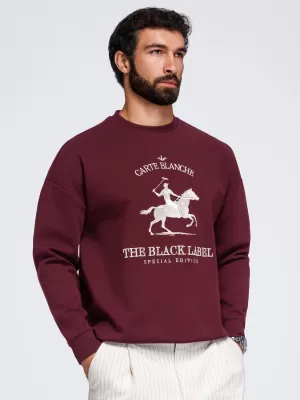 Muški sweatshirt OMBRE OM-SSNZ-0267 TAMNOCRVENA
