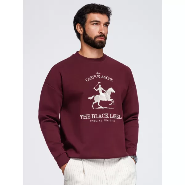  Muški sweatshirt OMBRE OM-SSNZ-0267 TAMNOCRVENA 