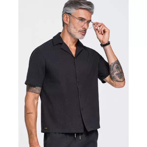  Muška košulja OMBRE OM-SHSS-0221 CRNA 
