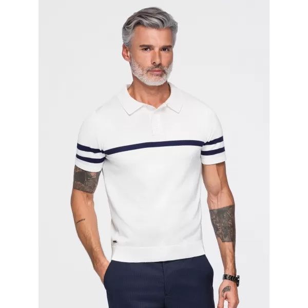  Muška polo majica OMBRE OM-POSS-0177 BIJELA 