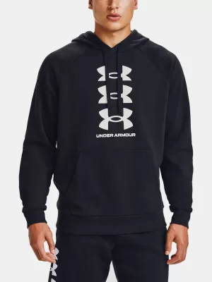 Muški sweatshirt UNDER ARMOUR RIVAL FLC MULTILOGO HD 1357094-001 CRNA