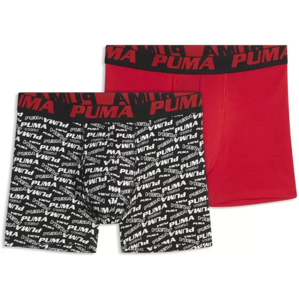  Dječje bokserice PUMA BOYS SCATTERED LOGO PRINT BOXERS 2P 94780303 CRVENO/CRNO 