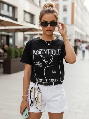 Ženska majica kratkih rukava DSTREET RY2502 CRNA