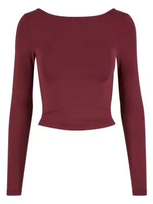 Ženska majica kratkih rukava URBAN CLASSICS TB7721 TREŠNJA