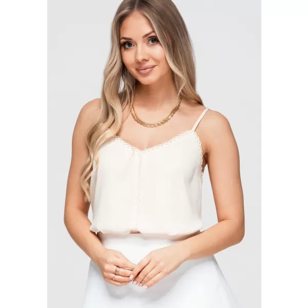  Ženska majica bez rukava OMBRE OW-TS-E0057 BEŽ 