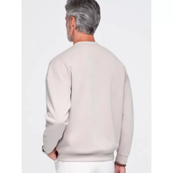  Muški sweatshirt OMBRE OM-SSNZ-0267 BEŽ 