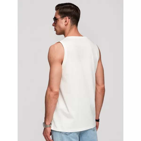 Muška majica bez rukava OMBRE OM-TSBT-0272 BIJELA 
