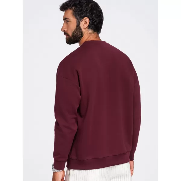  Muški sweatshirt OMBRE OM-SSNZ-0267 TAMNOCRVENA 