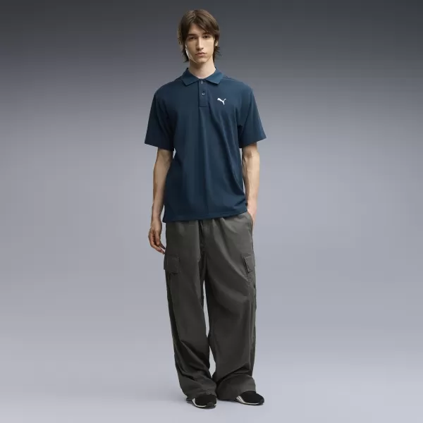  Muška majica s kragnom PUMA WARDROBE ESS PIQUE RELAXED POLO 62965736 PONOĆNI BENZIN 