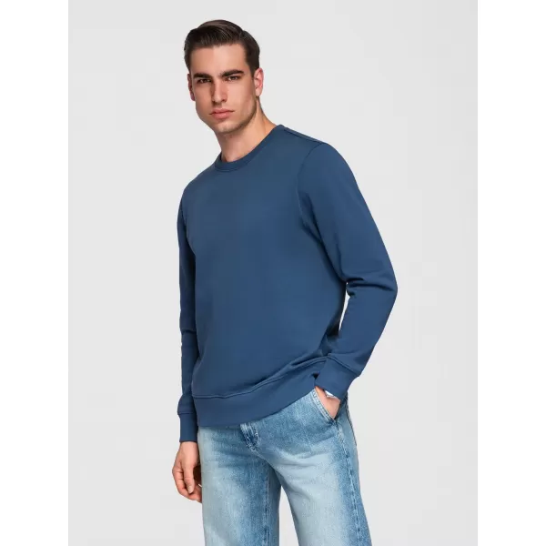  Muški sweatshirt OMBRE OM-SSBN-0271 TAMNOPLAVA 