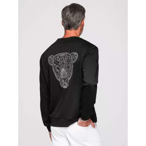  Muški sweatshirt OMBRE OM-SSNZ-0274 CRNA 