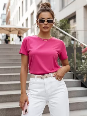 Ženska majica kratkih rukava DSTREET RY2119 RUŽIČASTA